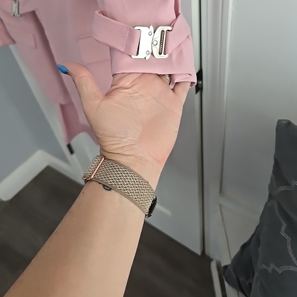 Pink Tailored Pantsuit with Relaxed Blazer - Picture 3 of 14